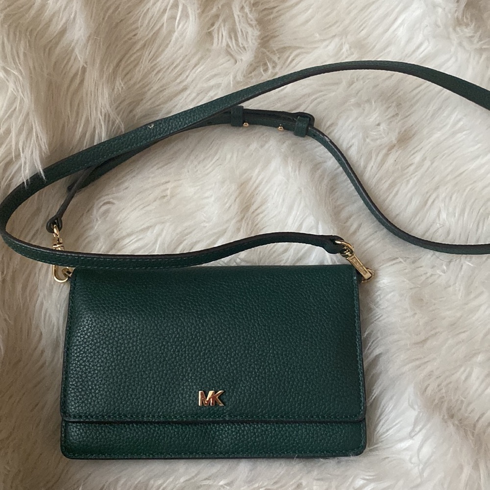MICHAEL KORS Leather Crossbody Bag green
